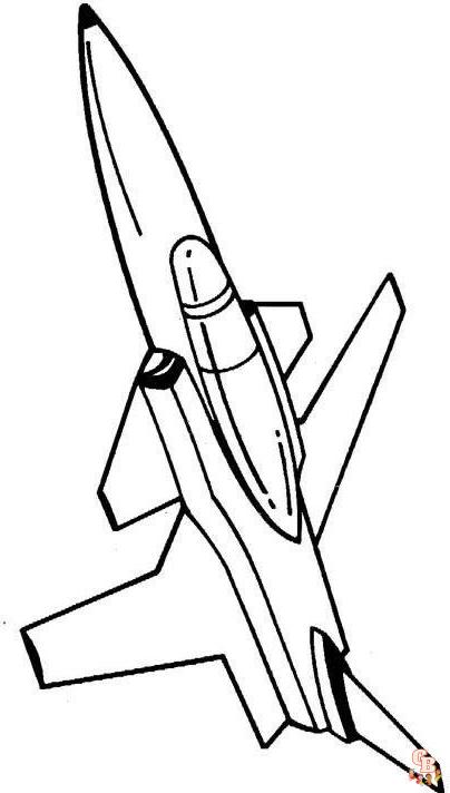 Coloriage Avion de Chasse - Coloriages Gratuits d'Avions Militaires et de Combat