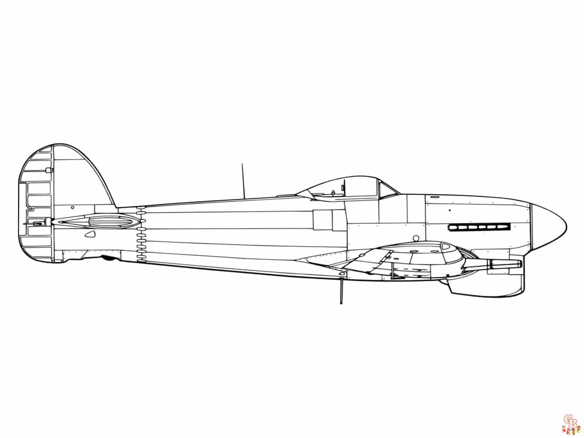 Coloriage Avion de Chasse - Coloriages Gratuits d'Avions Militaires et de Combat