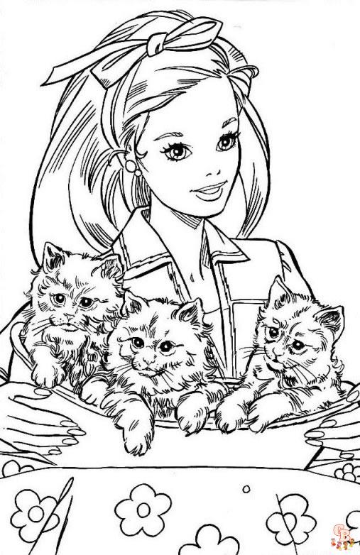 Coloriage Barbie gratuitement - Les meilleures coloriages de Barbie pour enfants