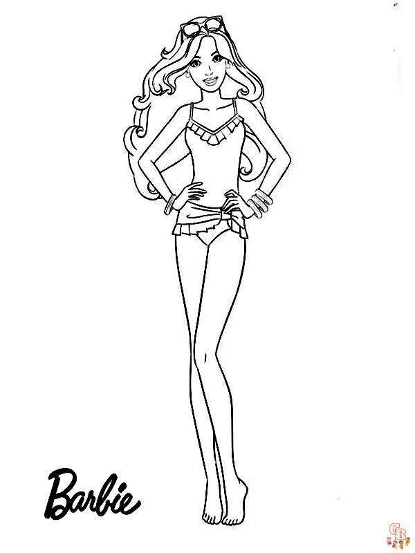 Coloriage Barbie gratuitement - Les meilleures coloriages de Barbie pour enfants