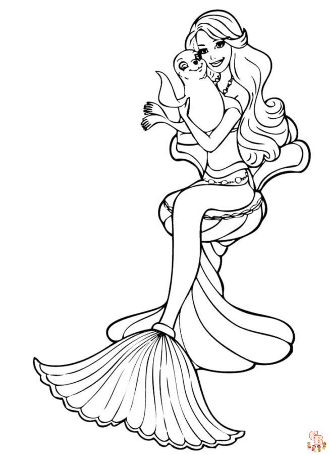 Coloriage Barbie gratuitement - Les meilleures coloriages de Barbie pour enfants