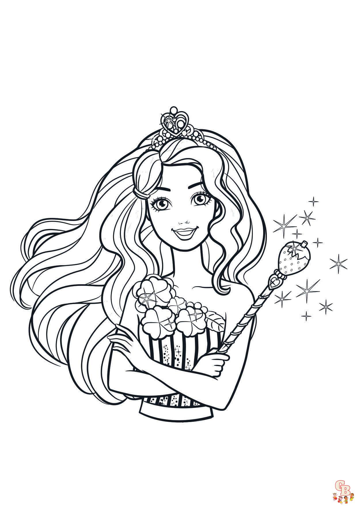 Coloriage Barbie gratuitement - Les meilleures coloriages de Barbie pour enfants