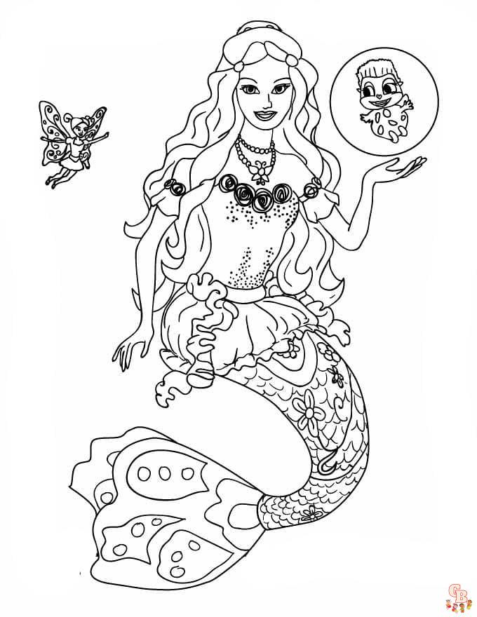 Coloriage Barbie gratuitement - Les meilleures coloriages de Barbie pour enfants