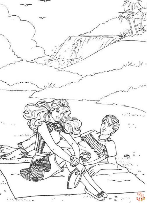 Coloriage Barbie gratuitement - Les meilleures coloriages de Barbie pour enfants