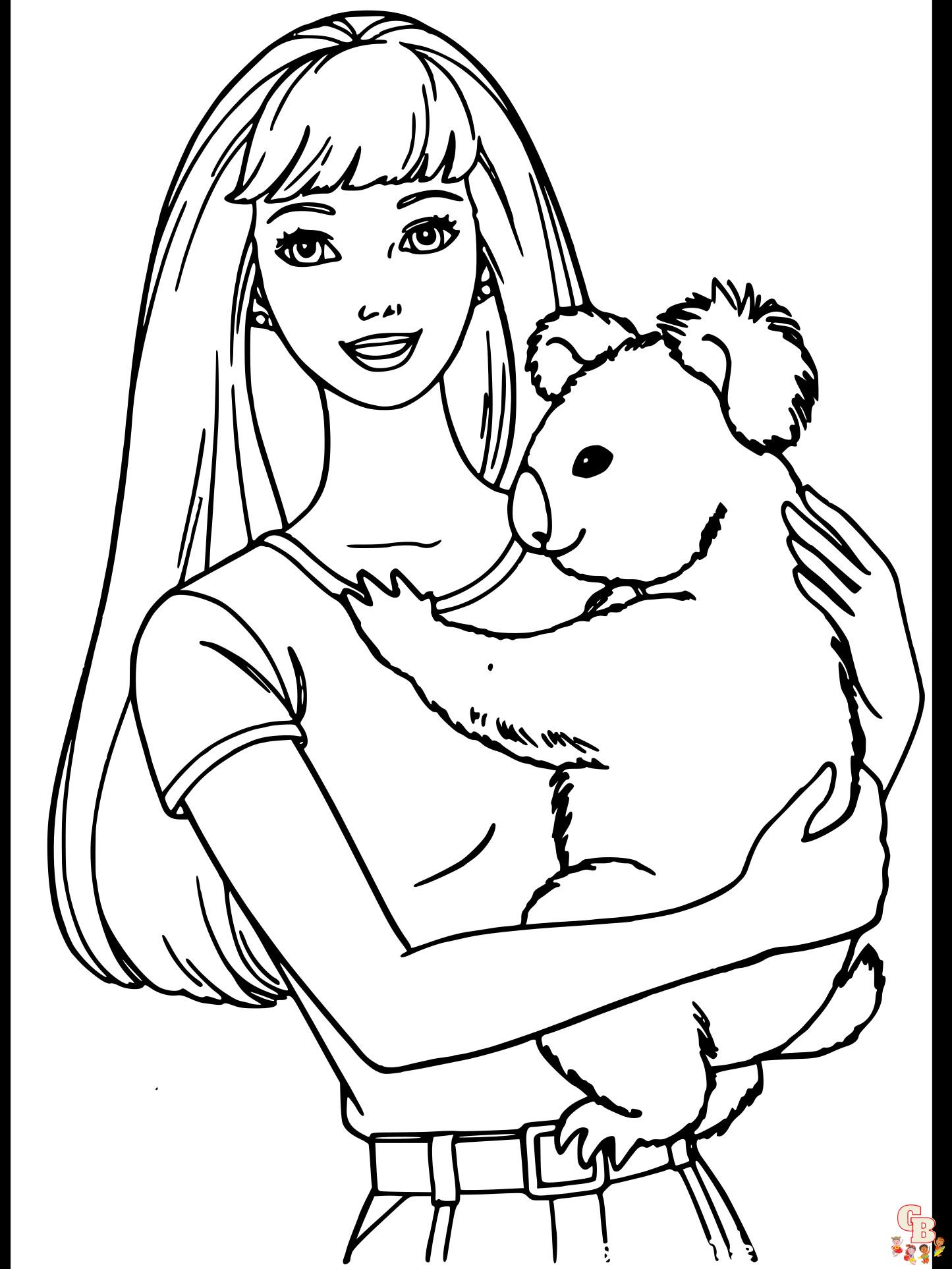 Coloriage Barbie gratuitement - Les meilleures coloriages de Barbie pour enfants