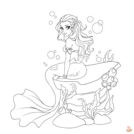 Coloriage Barbie Sirene Gratuitement - Dessins à Imprimer