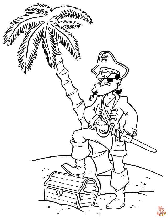 Coloriage Bateau Pirate - Modèles Gratuits à Imprimer