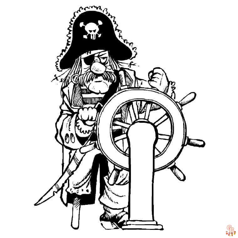 Coloriage Bateau Pirate - Modèles Gratuits à Imprimer