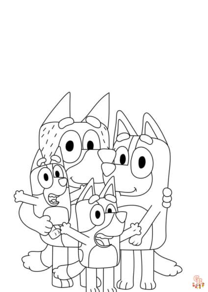 Coloriage Bluey - Pages de coloriage gratuites pour enfants