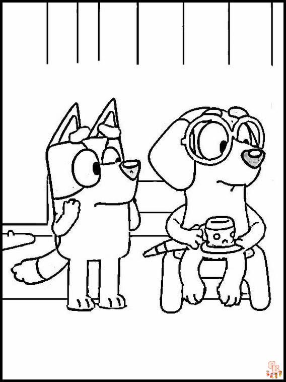 Coloriage Bluey - Pages de coloriage gratuites pour enfants