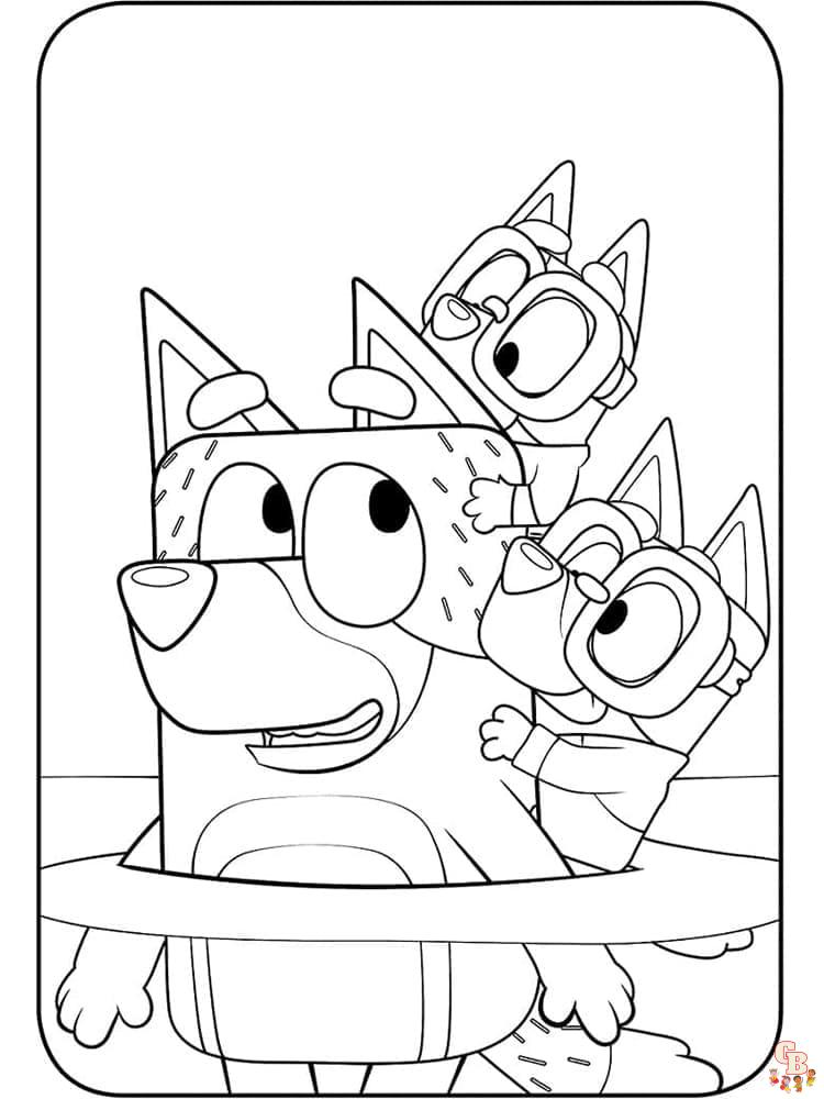 Coloriage Bluey - Pages de coloriage gratuites pour enfants