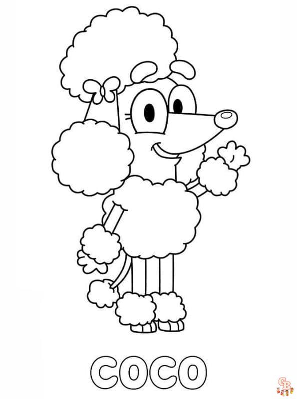 Coloriage Bluey - Pages de coloriage gratuites pour enfants