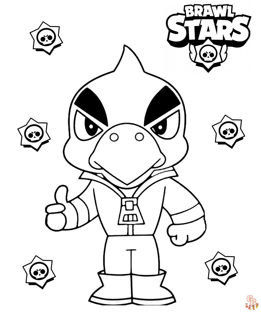 Coloriage Brawl Stars gratuits pour enfants - Les meilleurs dessins à colorier de personnages populaires