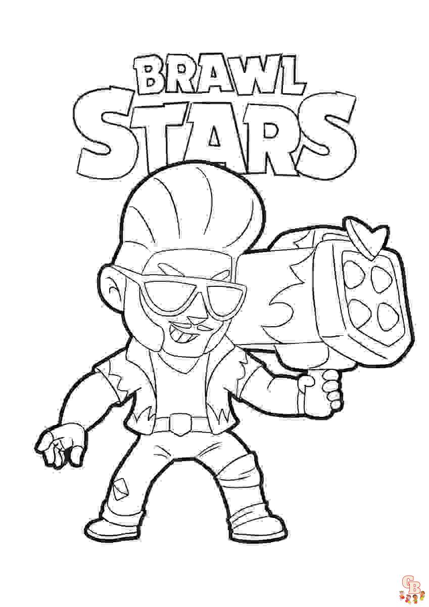 Coloriage Brawl Stars gratuits pour enfants - Les meilleurs dessins à colorier de personnages populaires