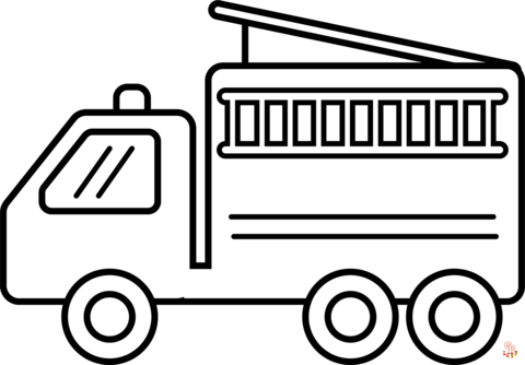 Camion de pompier coloriage Dessins gratuits pour enfants en ligne