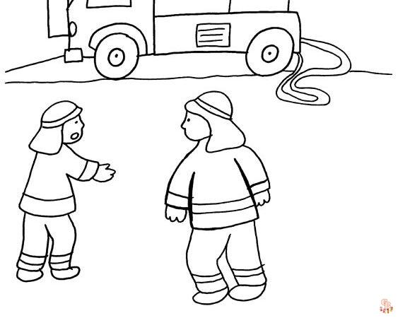 Camion de pompier coloriage Dessins gratuits pour enfants en ligne