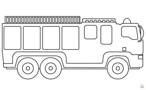 Camion de pompier coloriage Dessins gratuits pour enfants en ligne