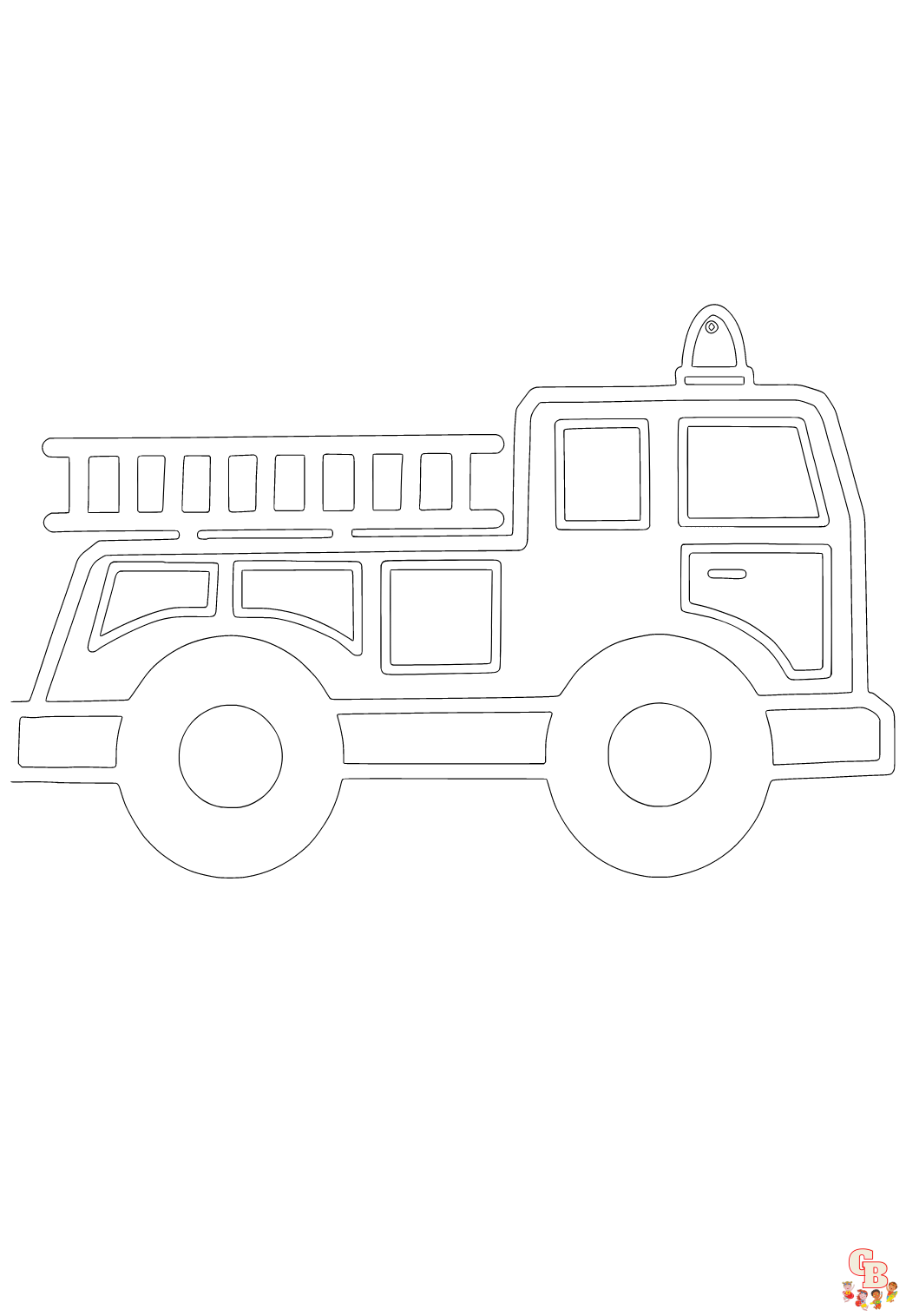 Camion de pompier coloriage Dessins gratuits pour enfants en ligne