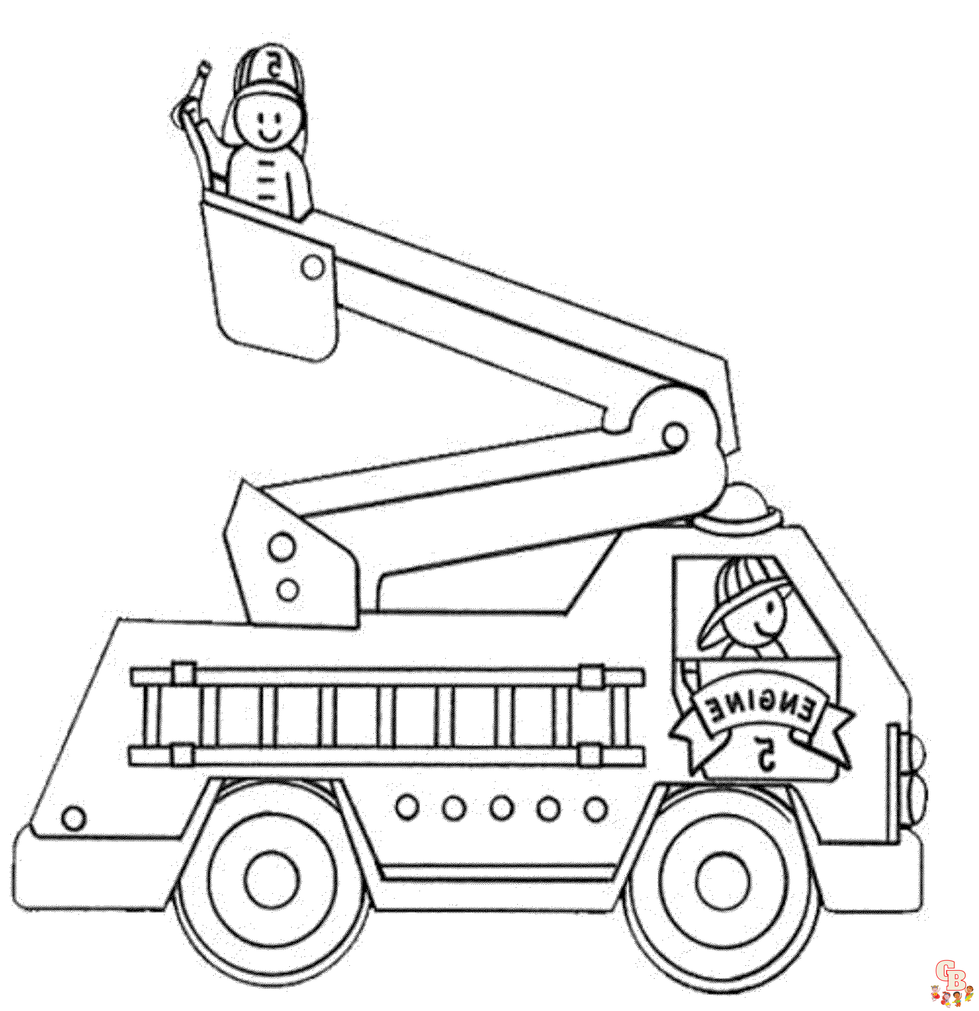 Camion de pompier coloriage Dessins gratuits pour enfants en ligne