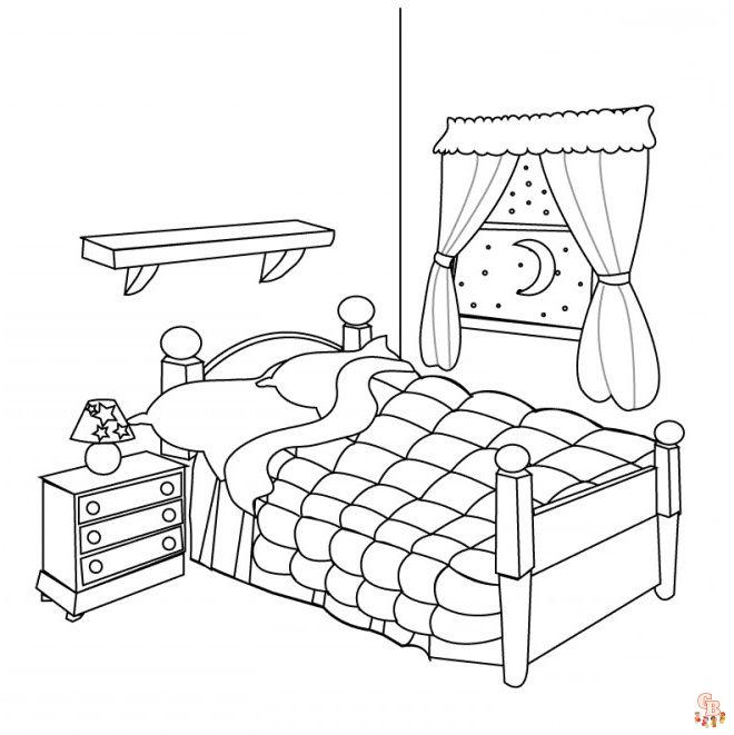 Coloriage de chambre idées et modèles pour enfants et adultes