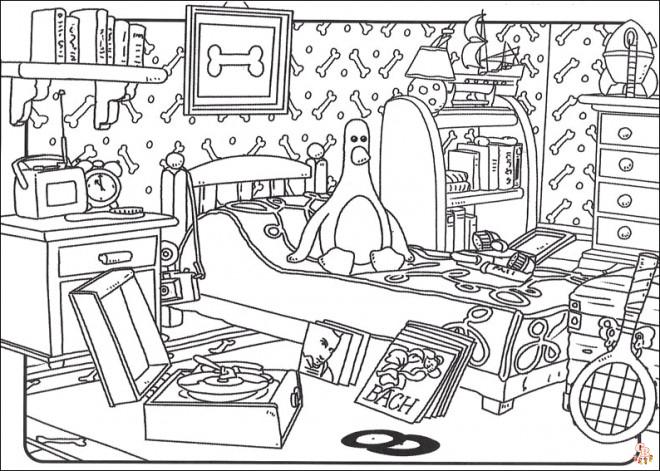 Coloriage de chambre idées et modèles pour enfants et adultes