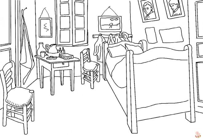 Coloriage de chambre idées et modèles pour enfants et adultes