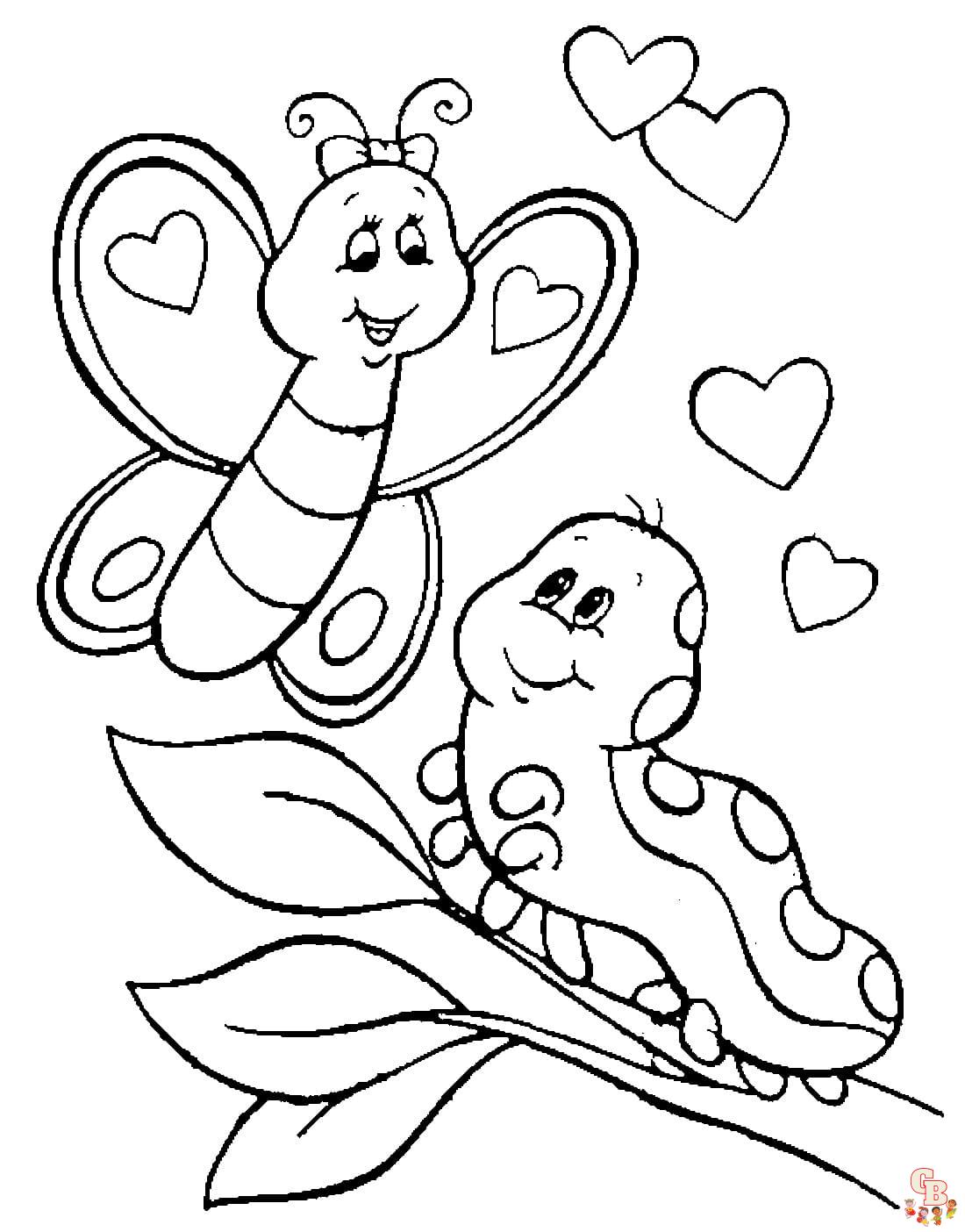 Chenille coloriage - Dessins de Chenille à colorier pour enfants et adultes