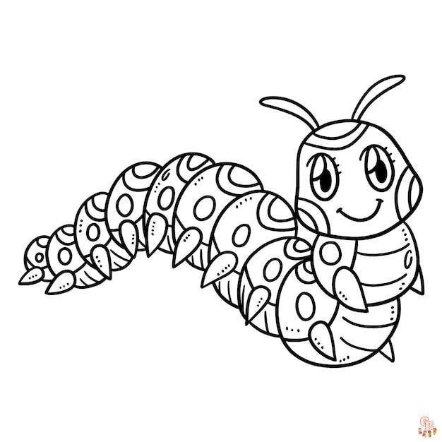 Chenille coloriage - Dessins de Chenille à colorier pour enfants et adultes