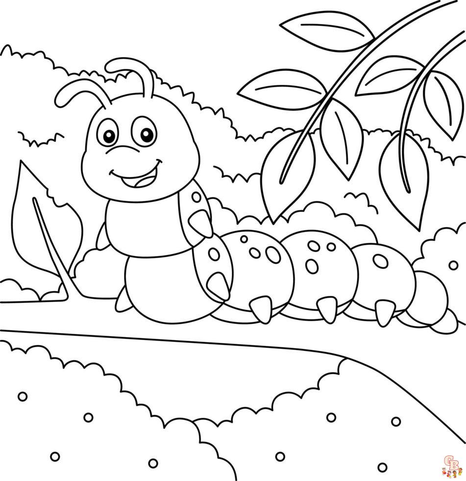 Chenille coloriage - Dessins de Chenille à colorier pour enfants et adultes