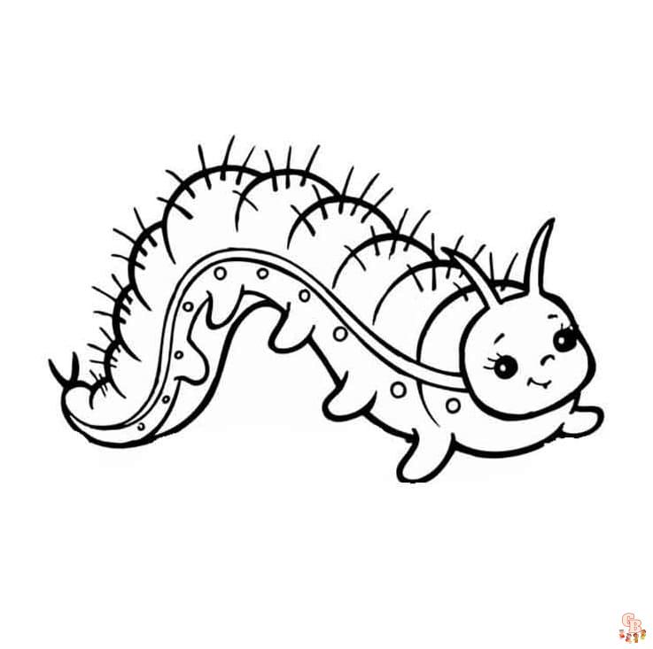 Chenille coloriage - Dessins de Chenille à colorier pour enfants et adultes