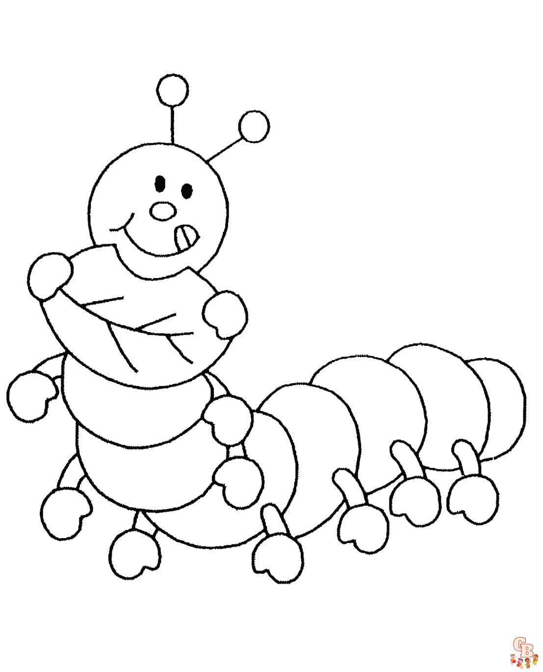 Chenille coloriage - Dessins de Chenille à colorier pour enfants et adultes