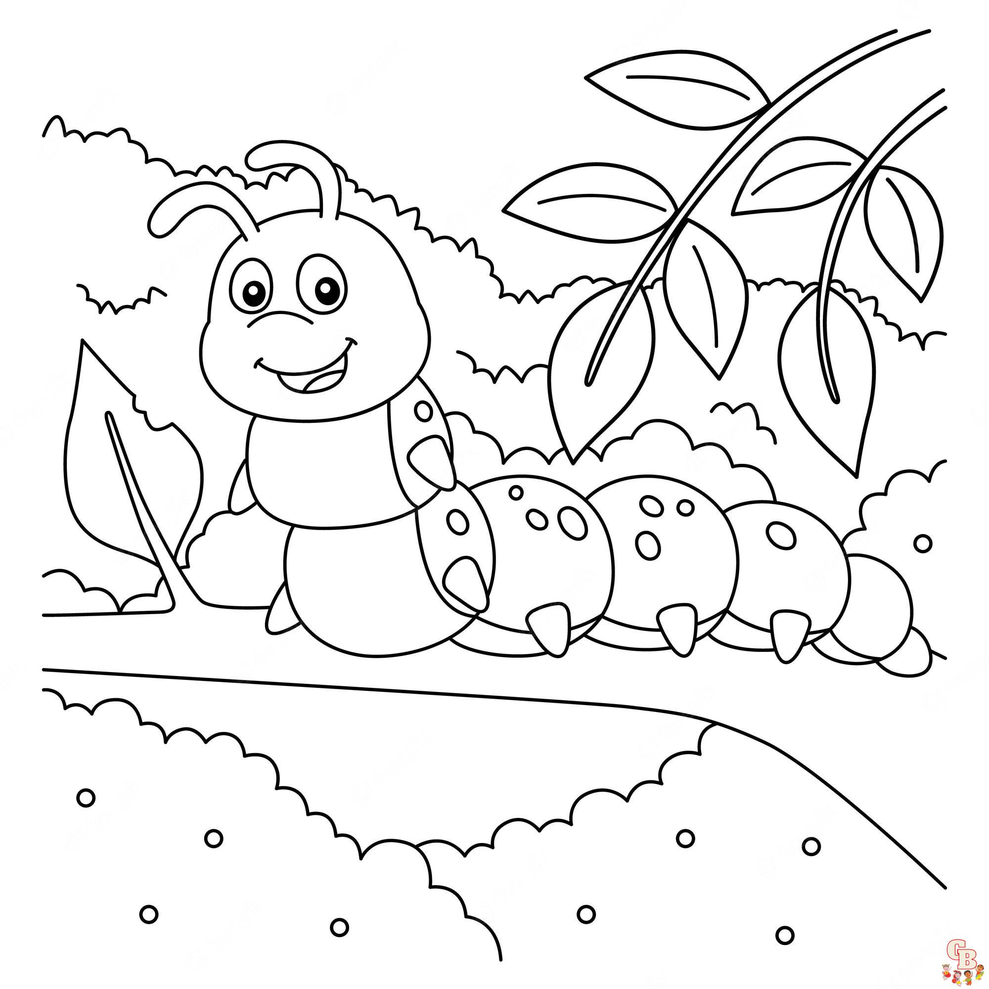 Chenille coloriage - Dessins de Chenille à colorier pour enfants et adultes