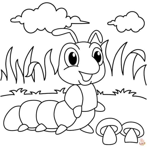 Chenille coloriage - Dessins de Chenille à colorier pour enfants et adultes