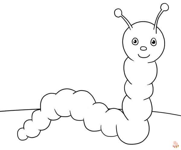 Chenille coloriage - Dessins de Chenille à colorier pour enfants et adultes