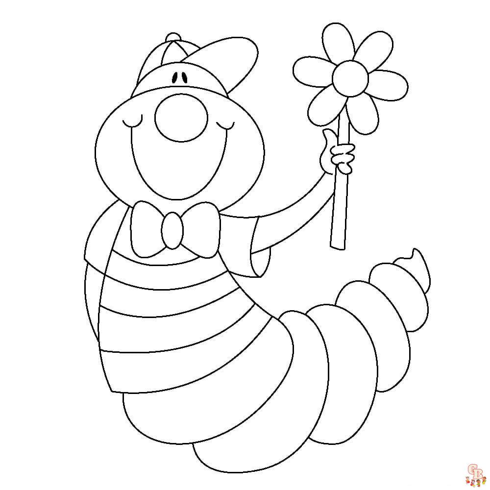 Chenille coloriage - Dessins de Chenille à colorier pour enfants et adultes