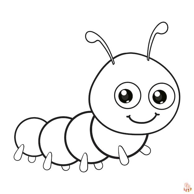 Chenille coloriage - Dessins de Chenille à colorier pour enfants et adultes