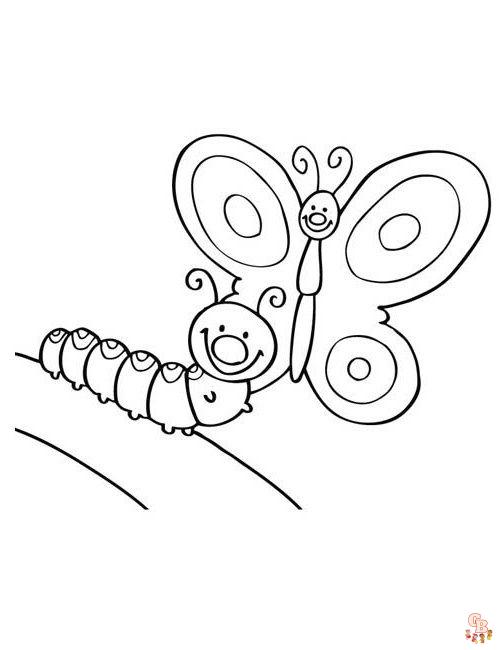 Chenille coloriage - Dessins de Chenille à colorier pour enfants et adultes