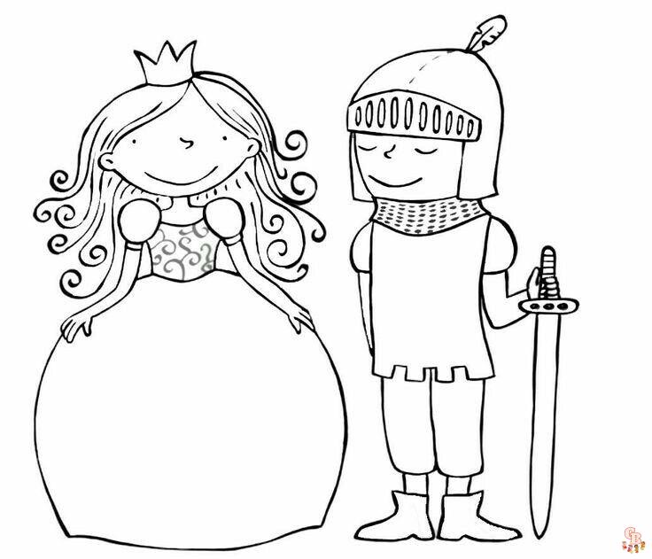 Coloriage Chevalier en Armure Dessins à Imprimer pour Enfants