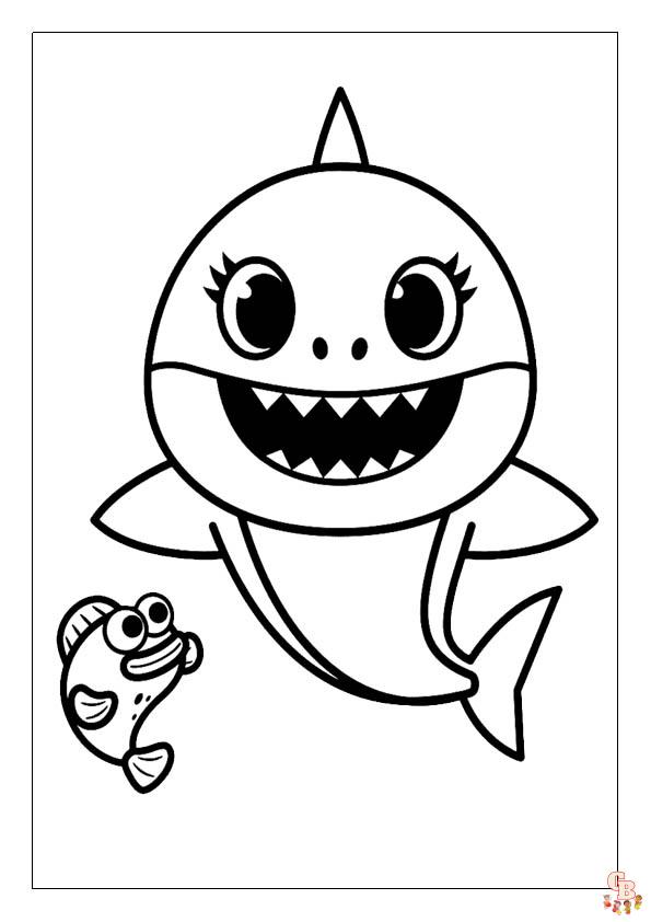 coloriage Baby Shark