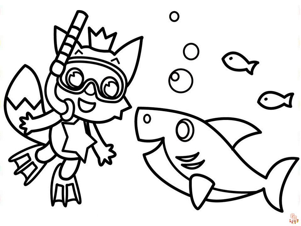 coloriage Baby Shark