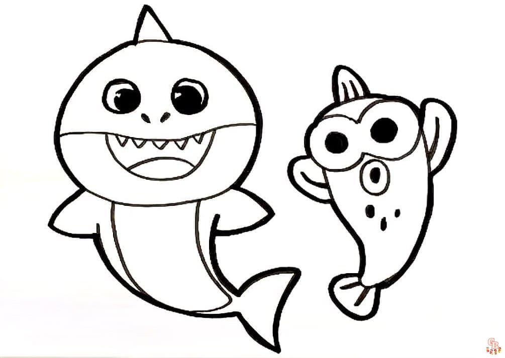 coloriage Baby Shark