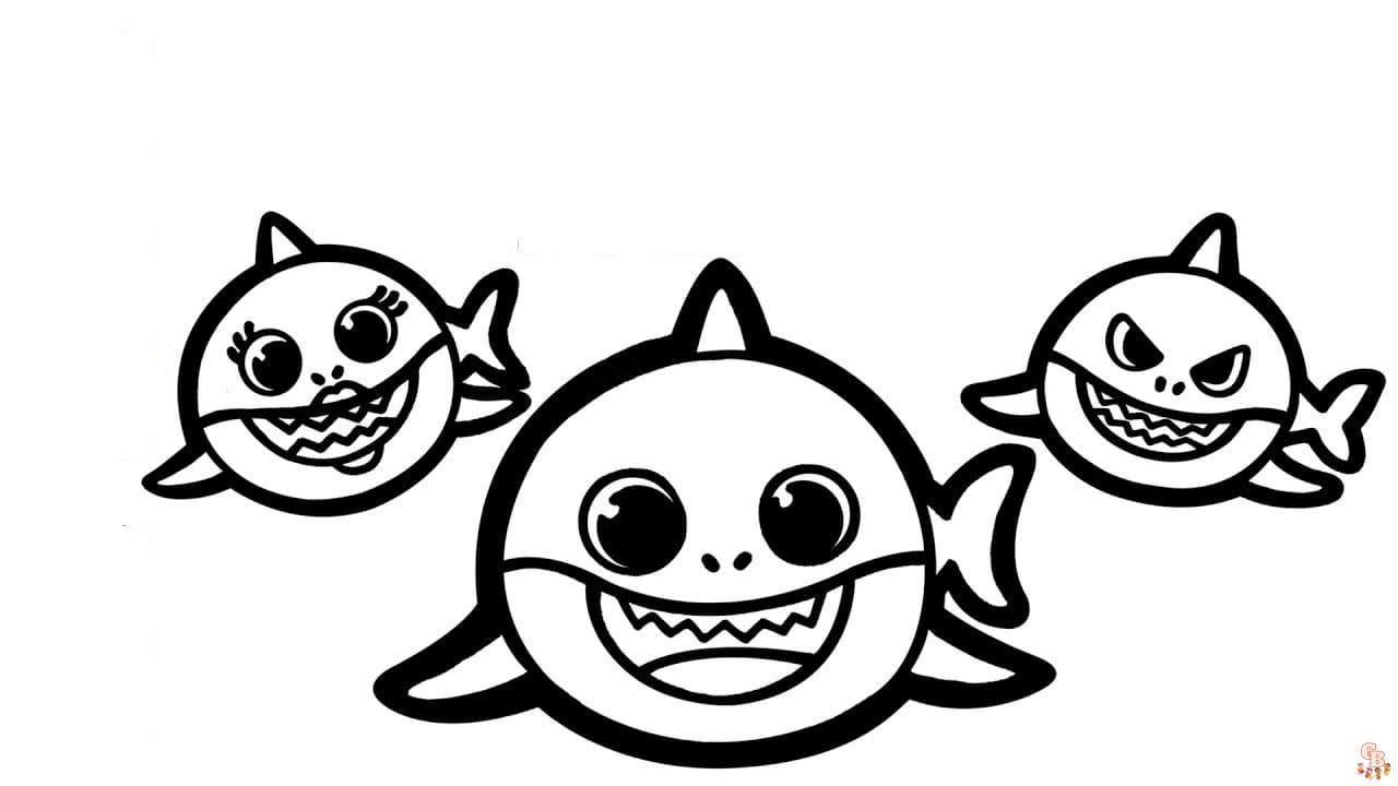 coloriage Baby Shark