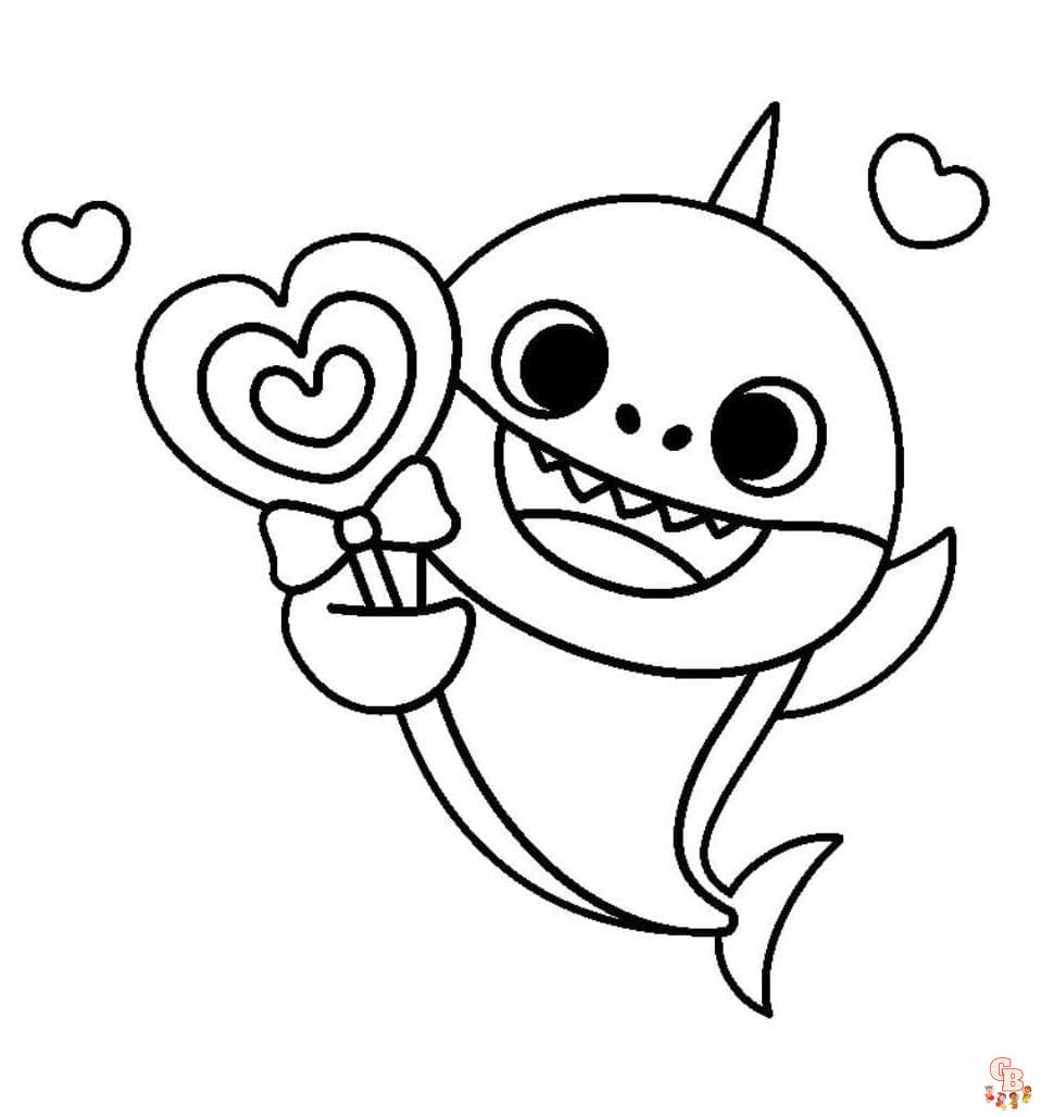 coloriage Baby Shark