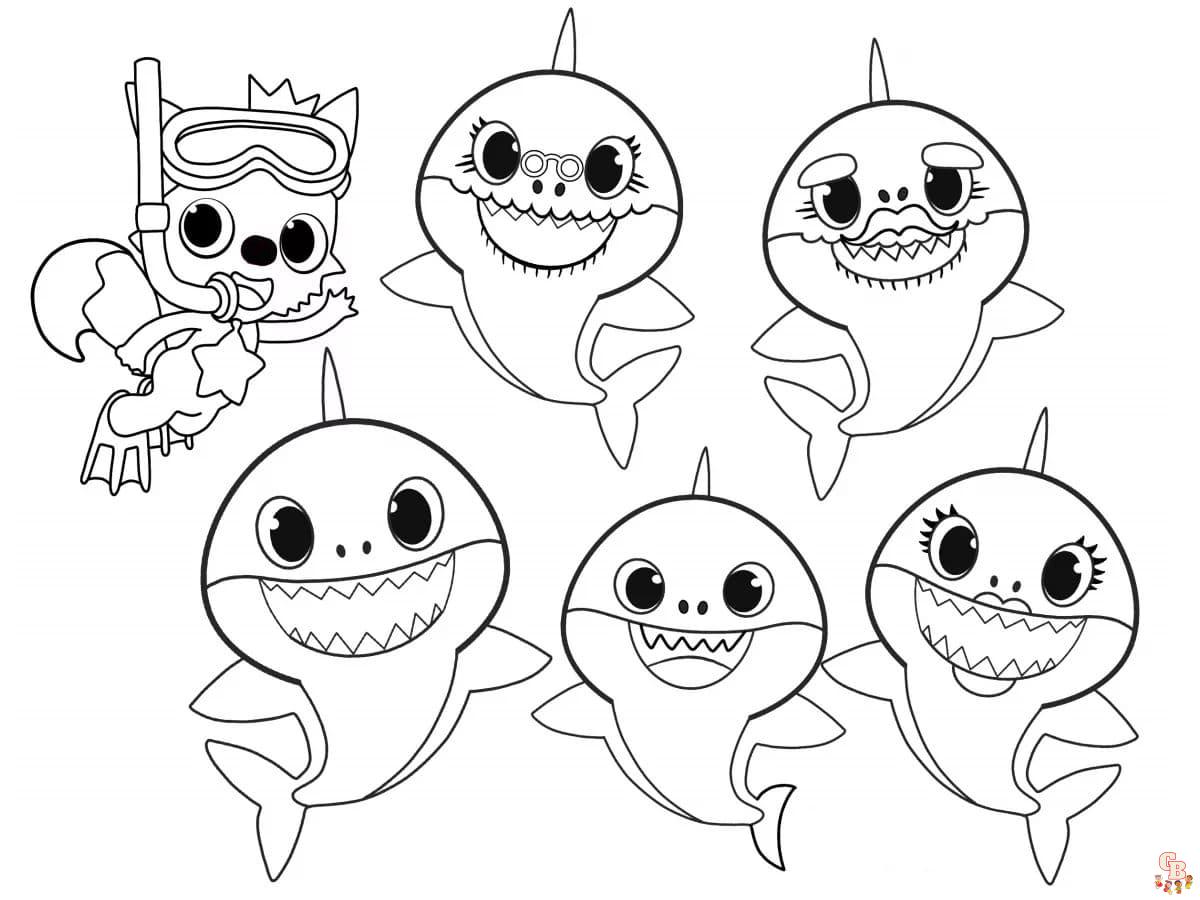 coloriage Baby Shark