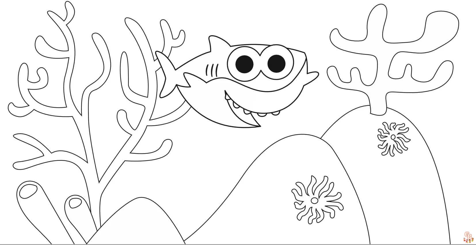 coloriage Baby Shark