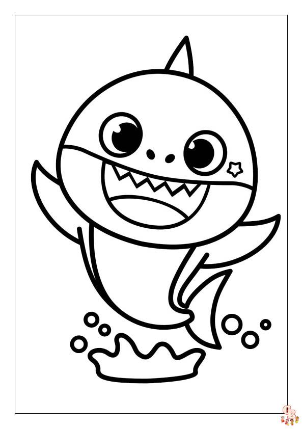 coloriage Baby Shark