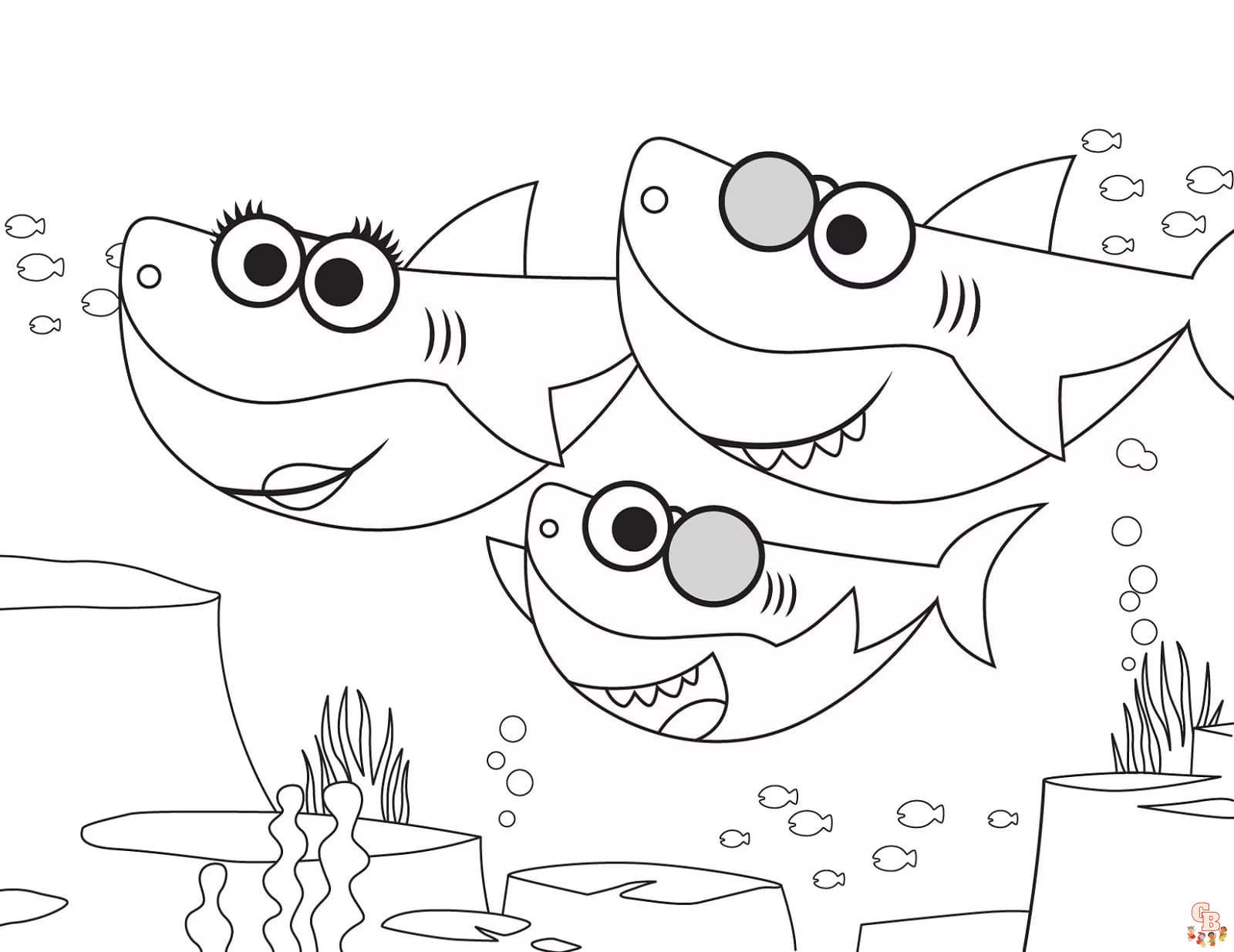 coloriage Baby Shark