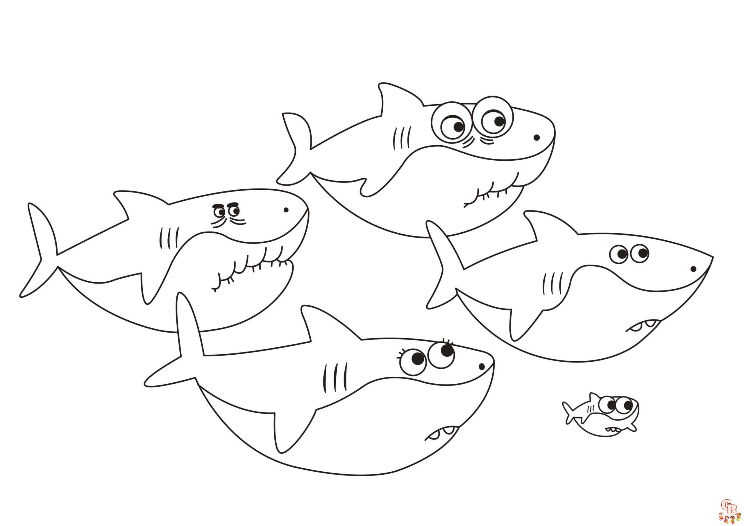 coloriage Baby Shark