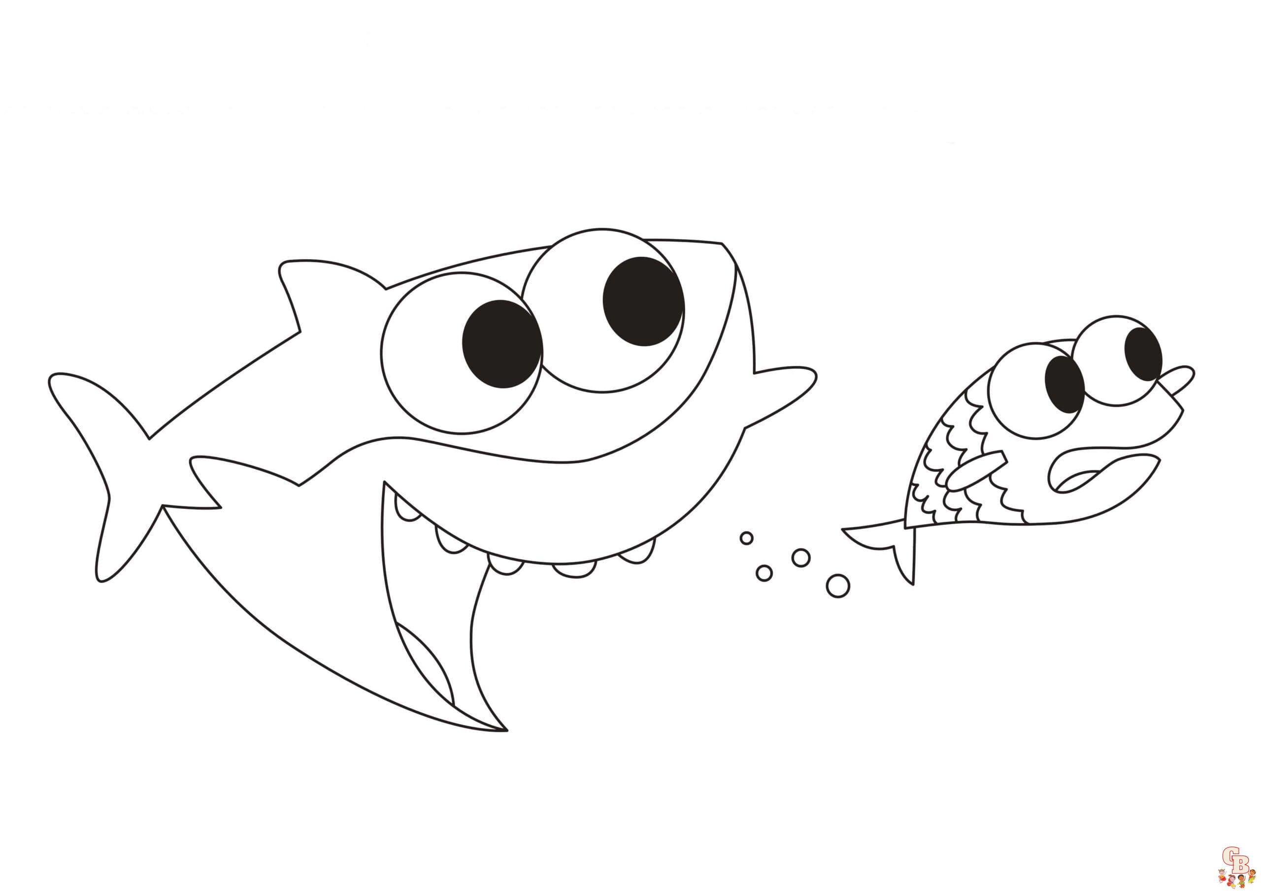 coloriage Baby Shark