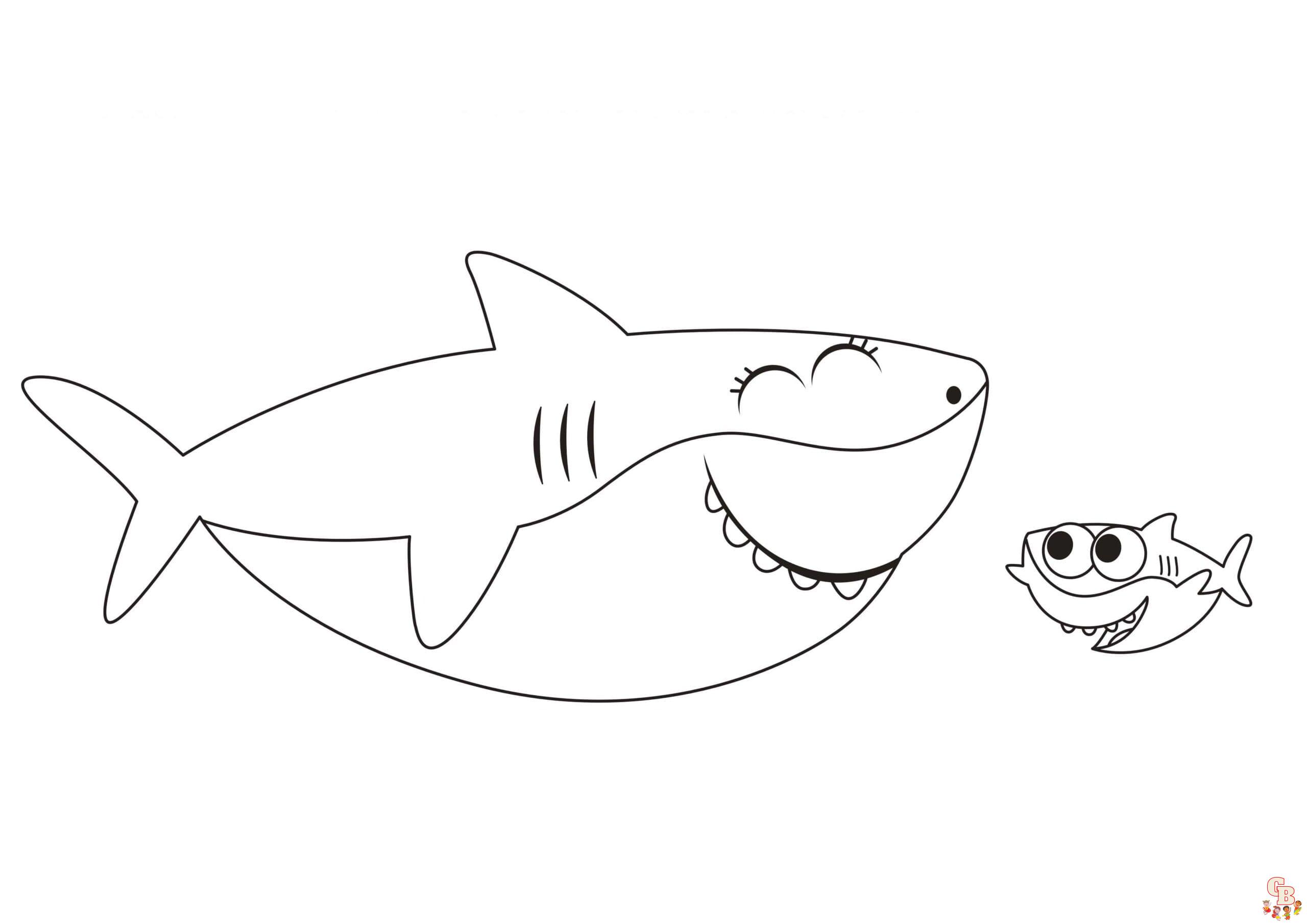 coloriage Baby Shark